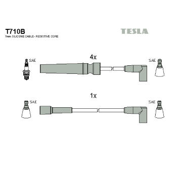 Sada kabelů pro zapalování TESLA T710B