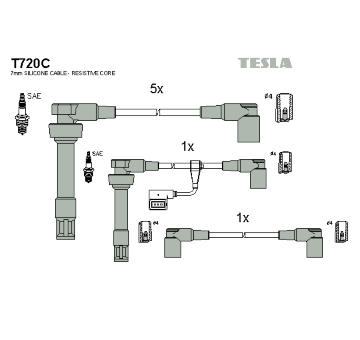Sada kabelů pro zapalování TESLA T720C