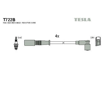 Sada kabelů pro zapalování TESLA T722B