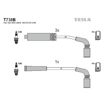 Sada kabelů pro zapalování TESLA T738B