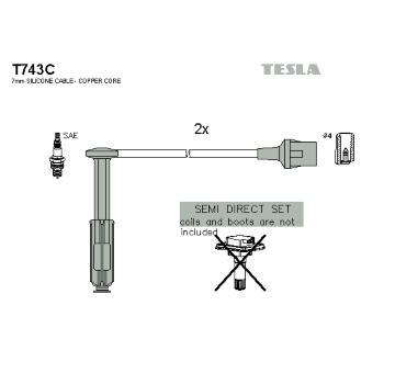 Sada kabelů pro zapalování TESLA T743C