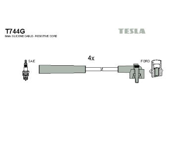 Sada kabelů pro zapalování TESLA T744G