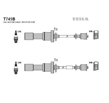 Sada kabelů pro zapalování TESLA T745B