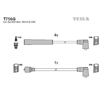 Sada zapaľovacích káblov TESLA T756G