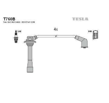 Sada kabelů pro zapalování TESLA T760B