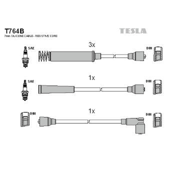 Sada kabelů pro zapalování TESLA T764B