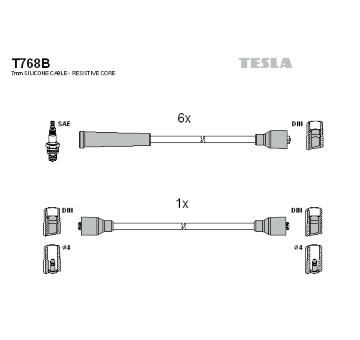 Sada zapaľovacích káblov TESLA T768B