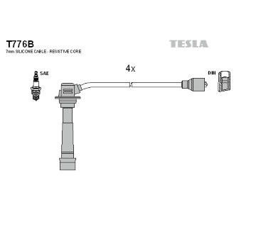 Sada kabelů pro zapalování TESLA T776B