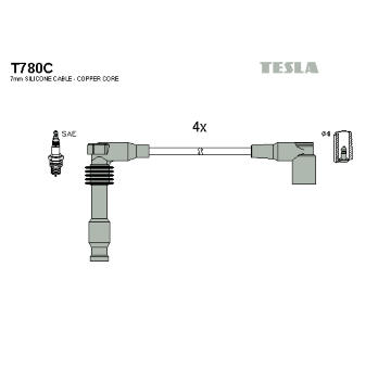 Sada kabelů pro zapalování TESLA T780C