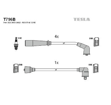 Sada kabelů pro zapalování TESLA T796B