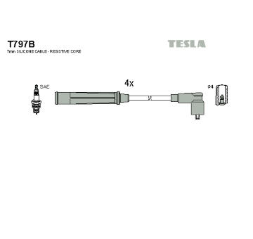 Sada kabelů pro zapalování TESLA T797B