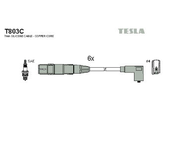 Sada kabelů pro zapalování TESLA T803C