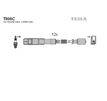 Sada kabelů pro zapalování TESLA T808C