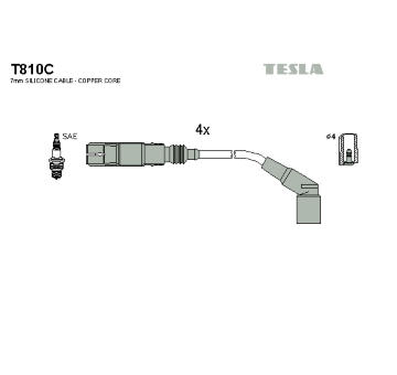 Sada kabelů pro zapalování TESLA T810C