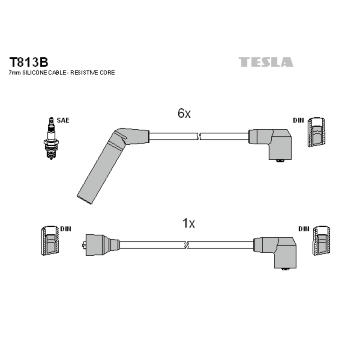 Sada kabelů pro zapalování TESLA T813B