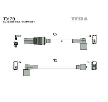 Sada kabelů pro zapalování TESLA T817B