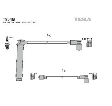 Sada kabelů pro zapalování TESLA T834B