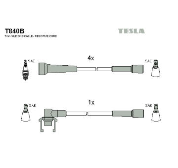 Sada kabelů pro zapalování TESLA T840B