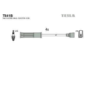 Sada kabelů pro zapalování TESLA T841B