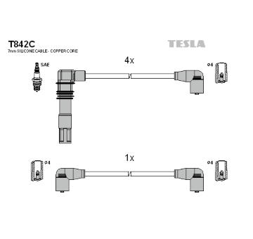 Sada kabelů pro zapalování TESLA T842C