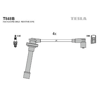 Sada kabelů pro zapalování TESLA T848B