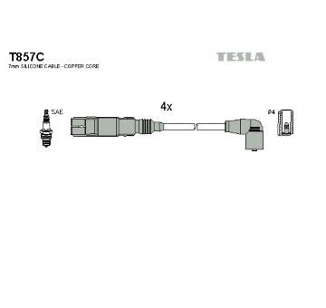 Sada kabelů pro zapalování TESLA T857C