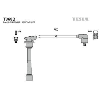 Sada zapaľovacích káblov TESLA T868B