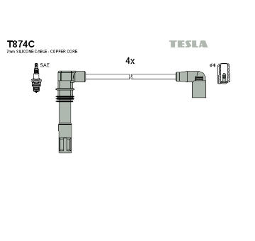 Sada kabelů pro zapalování TESLA T874C