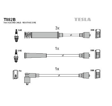 Sada kabelů pro zapalování TESLA T882B