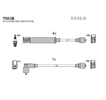 Sada kabelů pro zapalování TESLA T883B