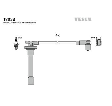 Sada kabelů pro zapalování TESLA T895B