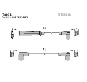 Sada kabelů pro zapalování TESLA T899B