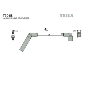 Sada kabelů pro zapalování TESLA T901B