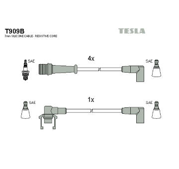 Sada kabelů pro zapalování TESLA T909B