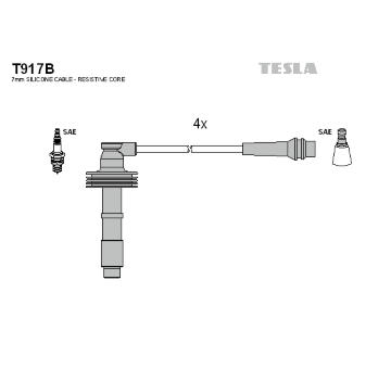 Sada kabelů pro zapalování TESLA T917B