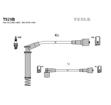 Sada kabelů pro zapalování TESLA T929B