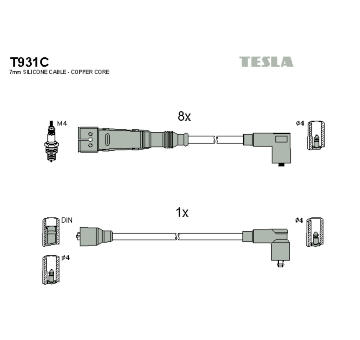 Sada kabelů pro zapalování TESLA T931C