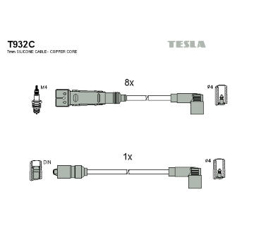 Sada kabelů pro zapalování TESLA T932C