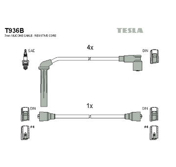 Sada kabelů pro zapalování TESLA T936B