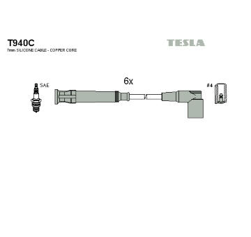 Sada kabelů pro zapalování TESLA T940C