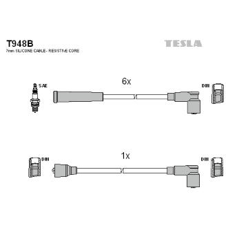 Sada kabelů pro zapalování TESLA T948B
