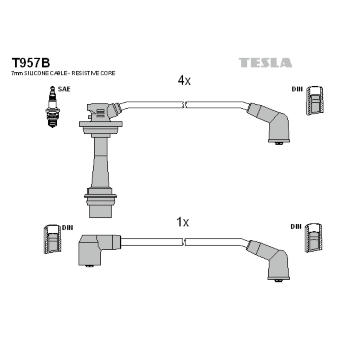 Sada kabelů pro zapalování TESLA T957B