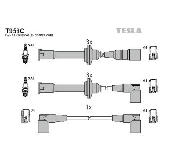 Sada zapaľovacích káblov TESLA T958C