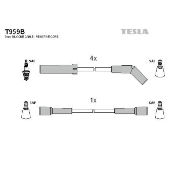 Sada zapaľovacích káblov TESLA T959B