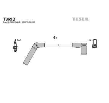 Sada zapaľovacích káblov TESLA T969B