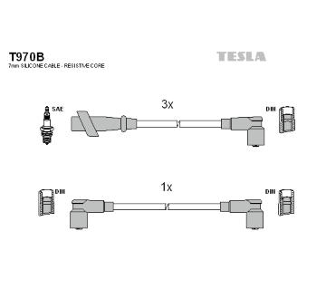 Sada kabelů pro zapalování TESLA T970B