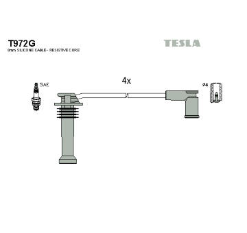 Sada kabelů pro zapalování TESLA T972G