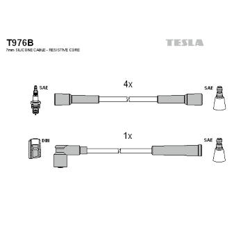 Sada kabelů pro zapalování TESLA T976B