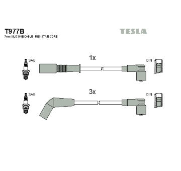 Sada kabelů pro zapalování TESLA T977B