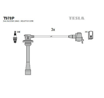 Sada kabelů pro zapalování TESLA T978P